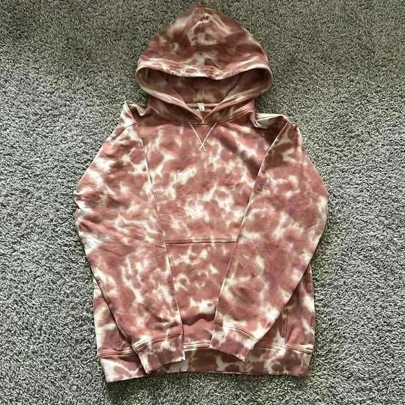 All Yours Tie Dye Fleece Hoodie, Size 8, Marmoleado Tie Dye Ancient Copper. - Picture 1 of 2